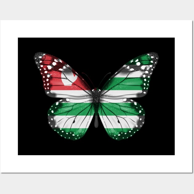 Abkhazian Flag  Butterfly - Gift for Abkhazian From Abkhazia Wall Art by Country Flags